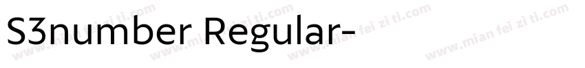 S3number Regular字体转换